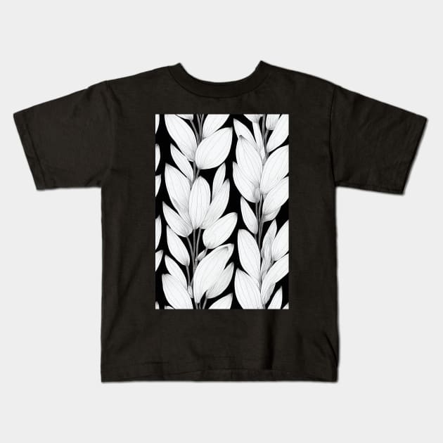 Beautiful Stylized White Flowers, for all those who love nature #175 Kids T-Shirt by Endless-Designs